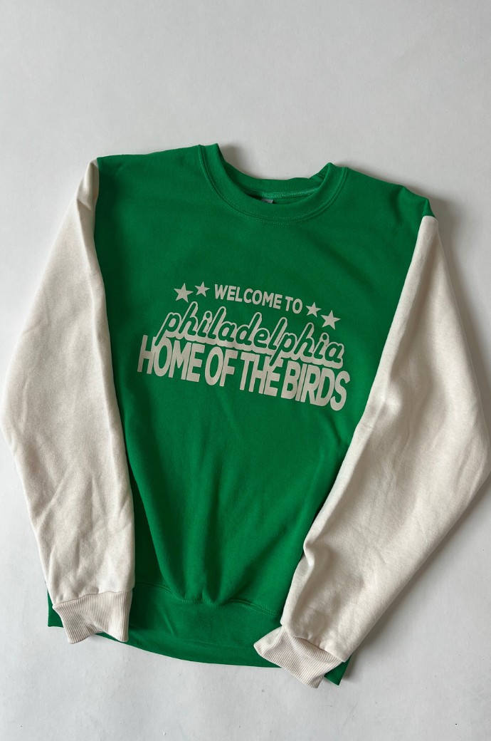 The Home of the Birds Colorblock Crewneck