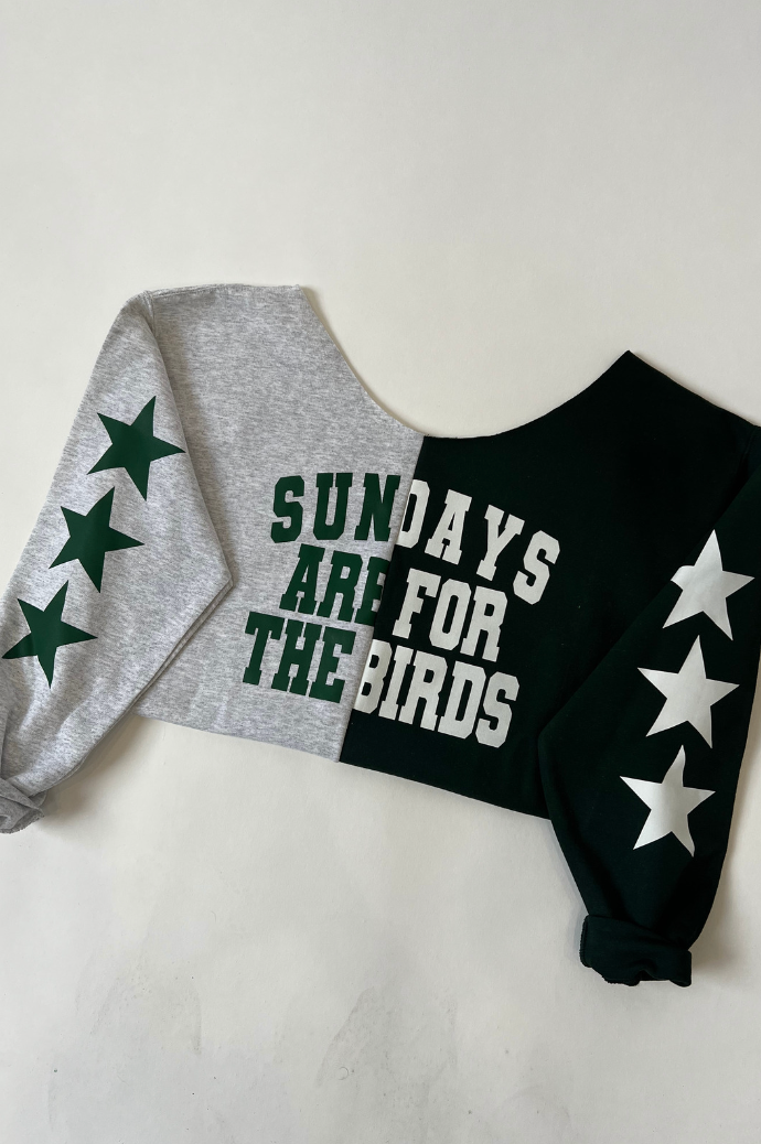 The Cropped Stars Split Crewneck
