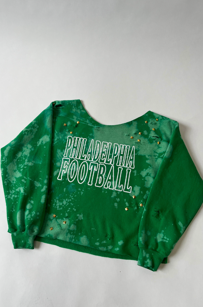 The Distressed Football Crewneck